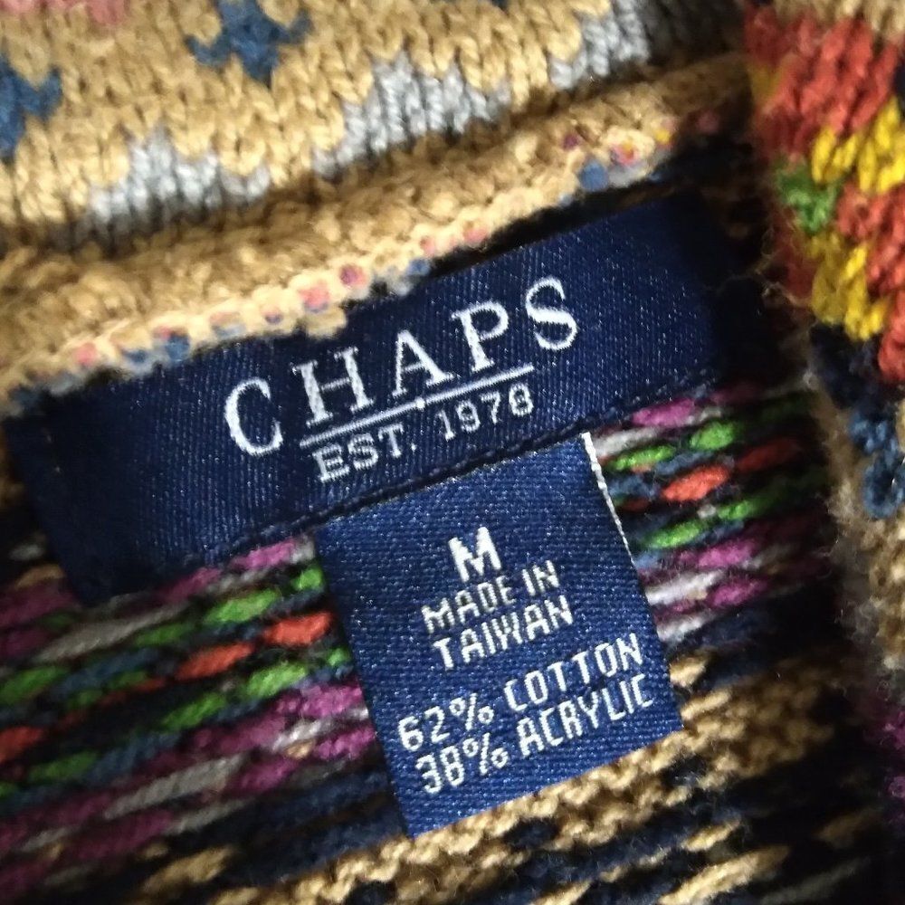 Vintage Chaps Geometric Pattern Vest - Picture 6 of 6